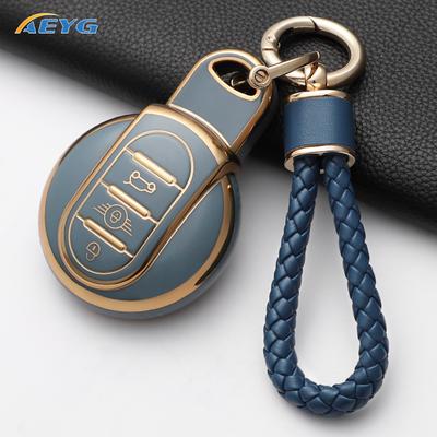 Étui de protection pour clé de voiture en TPU pour BMW MINI Cooper JCW R55 R56 R57 R58 R59 R60 R61 F54 F55 Porte-clés Accessoires de style automobile