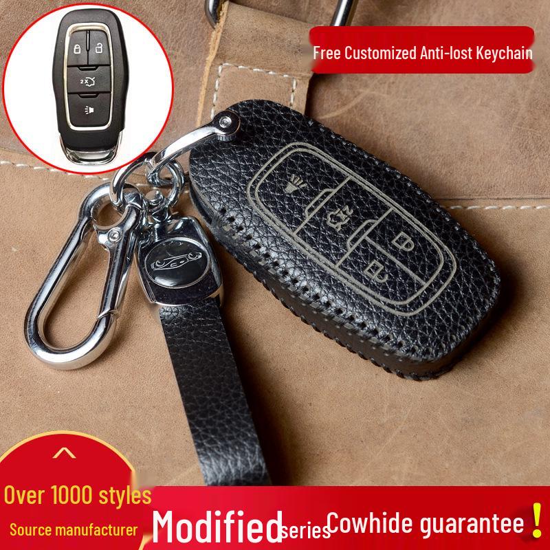 Luxgen Na5 S5 U7 U6 MPV Viper Style Rindsleder Schlüsselanhänger Hülle