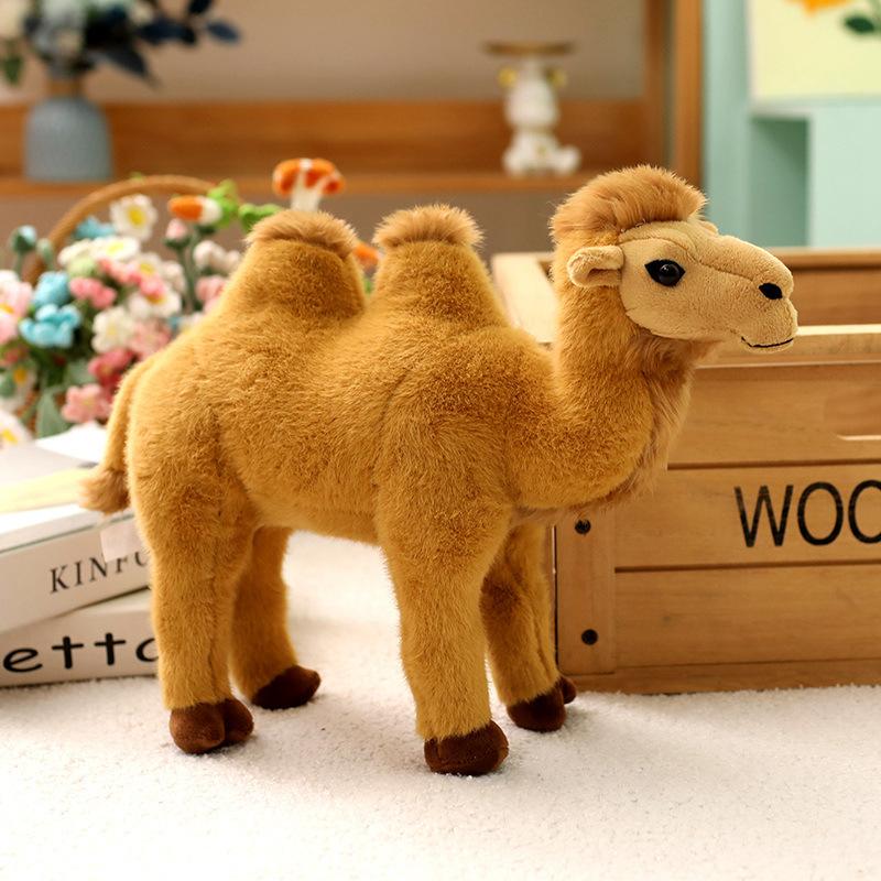 Simulation Camel Doll Zoo Doll Desert Bimodal Camel Plush Toy Travel Gift Souvenir