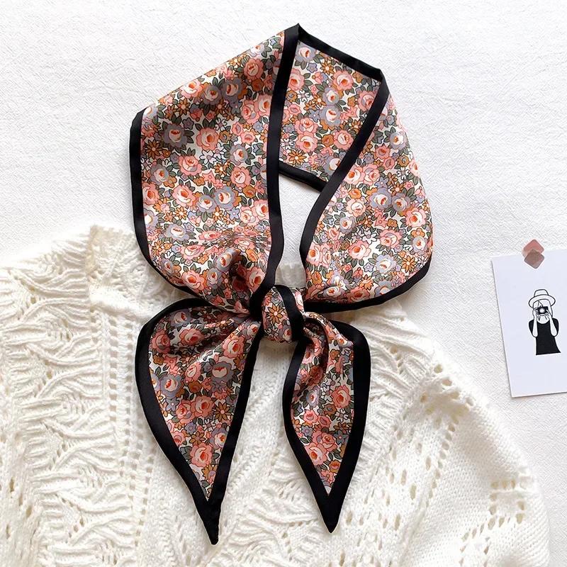 Fashion Print Hair Ribbon Scarf Women Neck Tie Bag Scarfs Satin Silk Skinny Headscarves Ladies Foulard Floral Bands 2026 New
