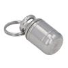 Small Portable Keychain Medication Container Organizer Airtight Stainless Steel Vitamin Holder for