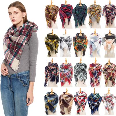 Gestrickter Damen Schal Weich Winter Warm Nacken Schals Kopftuch Damen Kaschmir Schals Echarpe Foulard Pashmina