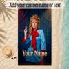 Beach TowelLady Gaga Custom Name Text Personalized Soft Towel for Beach Pool Indoor Home Decor Gift