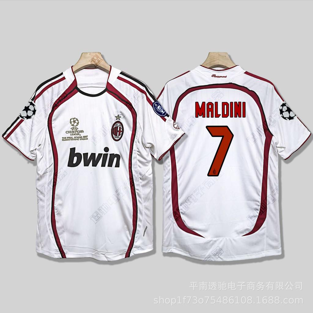 0607AC Milan retro jersey Cacanesta Maldini Inzaghi Pirlo long short-sleeved football jersey