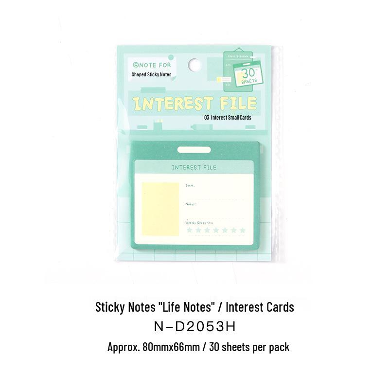 Life Notes Series: Reusable Sticky Notes - Simple Style for Students, Messages, and Reminders