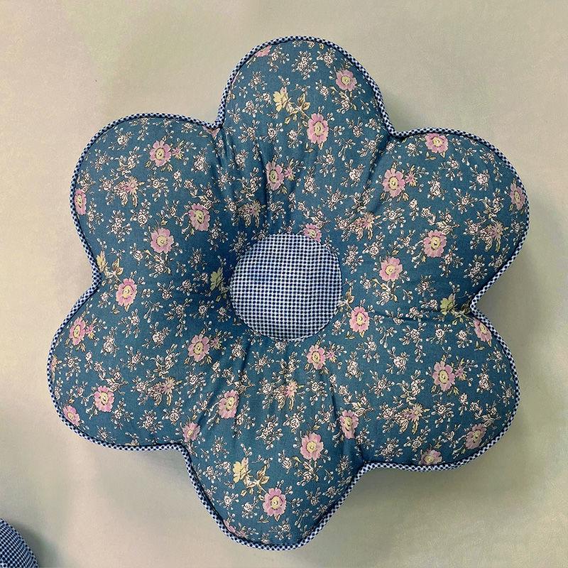 Korejský polštářek s květinami švestky: Celobavlníkový polštářek na zdřímnutí do kanceláře a ložnice