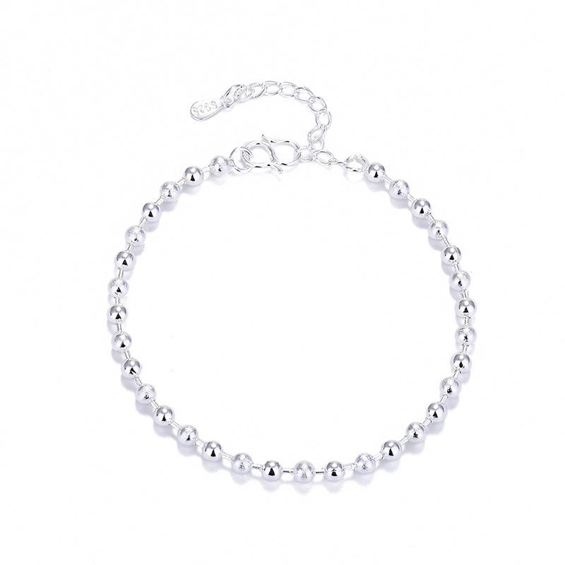 Dainty Minimal Design Copper Bangle Silver Plated Multi Style Trendy Heart Star Bead Thin Chain Bangles Ladies Daily Jewelry SL3002