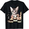 Mittens Cat Playing Chess Game T-Shirt