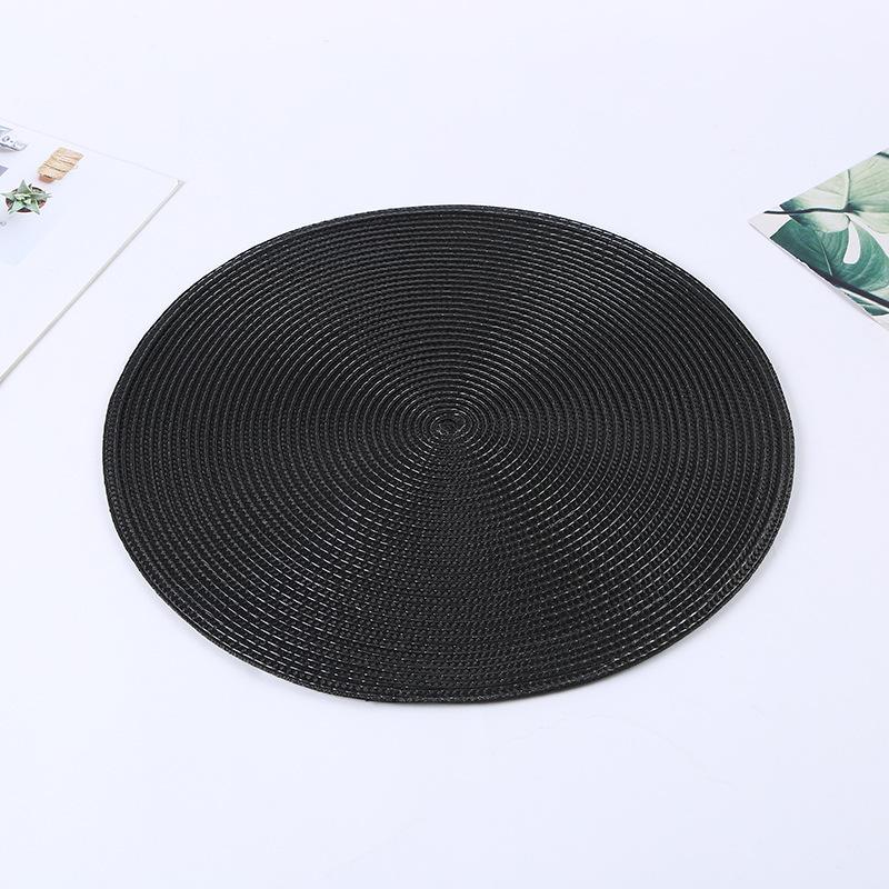 Einfaches rundes ölbeständiges einfarbiges wärmeisolierendes Platzset