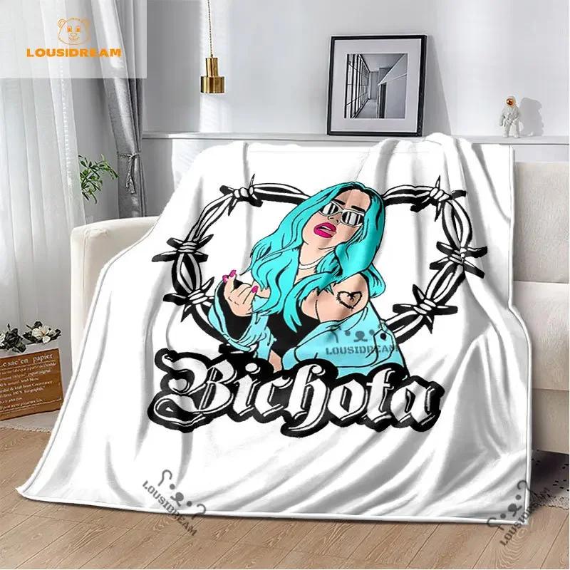 Karol G Bichota Blanket Personalized Warm Plush Cozy Home Girl Throw Blanket for Beding Comfortable Couch Lightweight Blanket