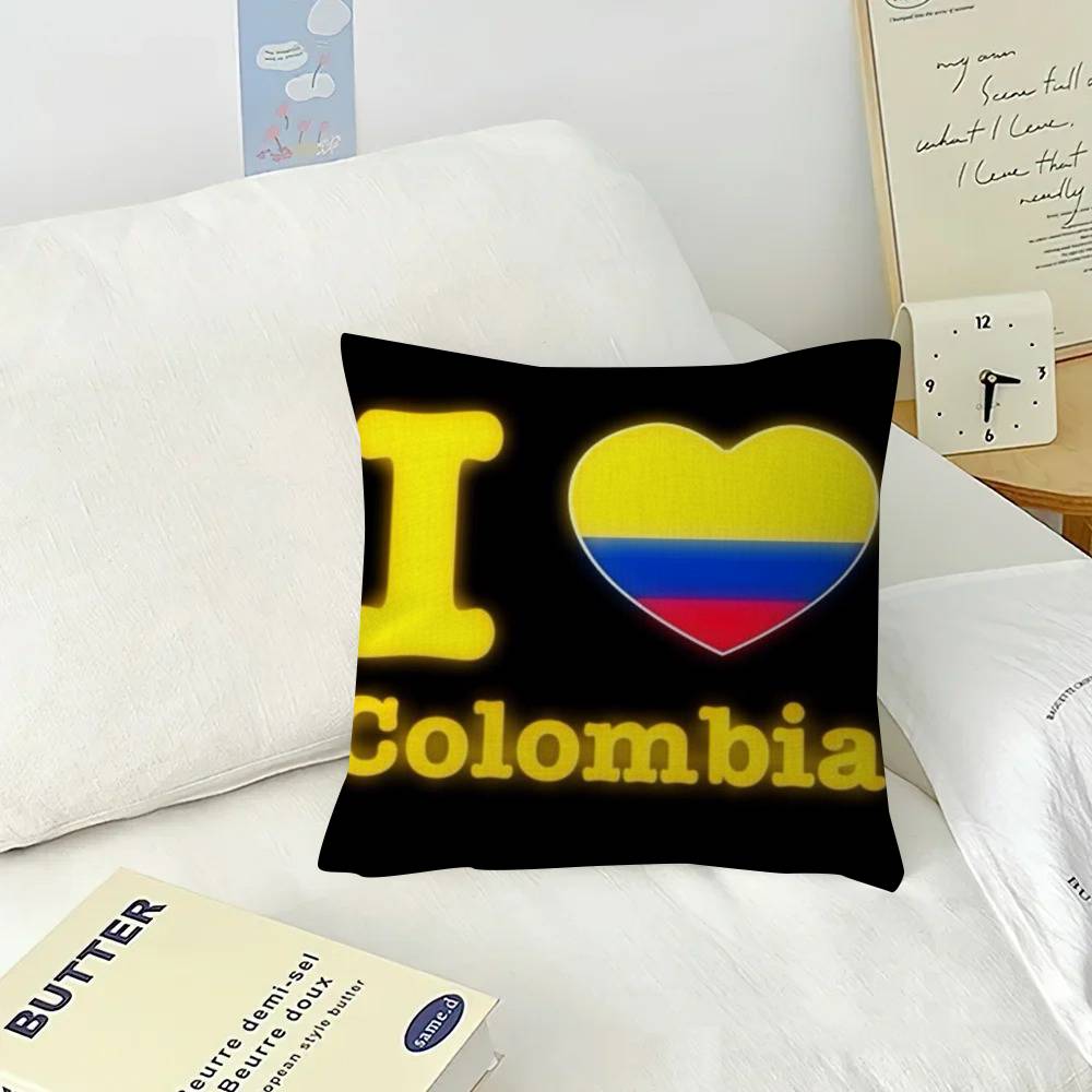 Vintage Landscape Colombia   Pillow Covers Cartoon Sofa Decorative Home Double-sided Printing Short Plush Cute Cushion Cover