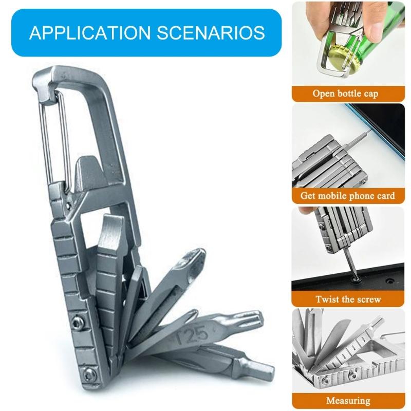 13 In 1 Mini Tool Multifunctional Combination Standard Screwdriver Mobile Phone Holder Folding Outdoor Bottle Opener