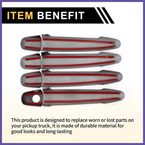 4 Pcs Exterior Door Handle Cover for Toyota 4Runner 2003-2010 Without Keypad