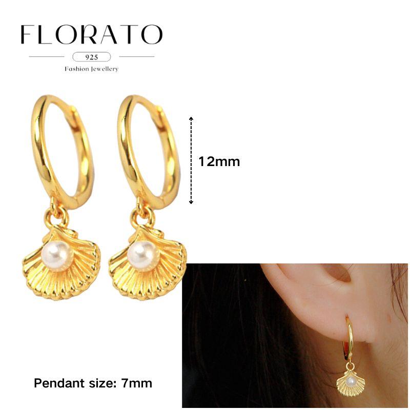 Evil Eye 925 Silver Ear Needle Exquisite Shell Zircon Retro geometric pendant earrings for women Fashion Party Jewelry