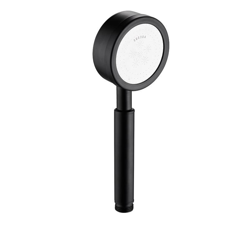 Luxury Stainless Steel Rainfall Shower Head Hand Shower (Black,Stainless Steel)