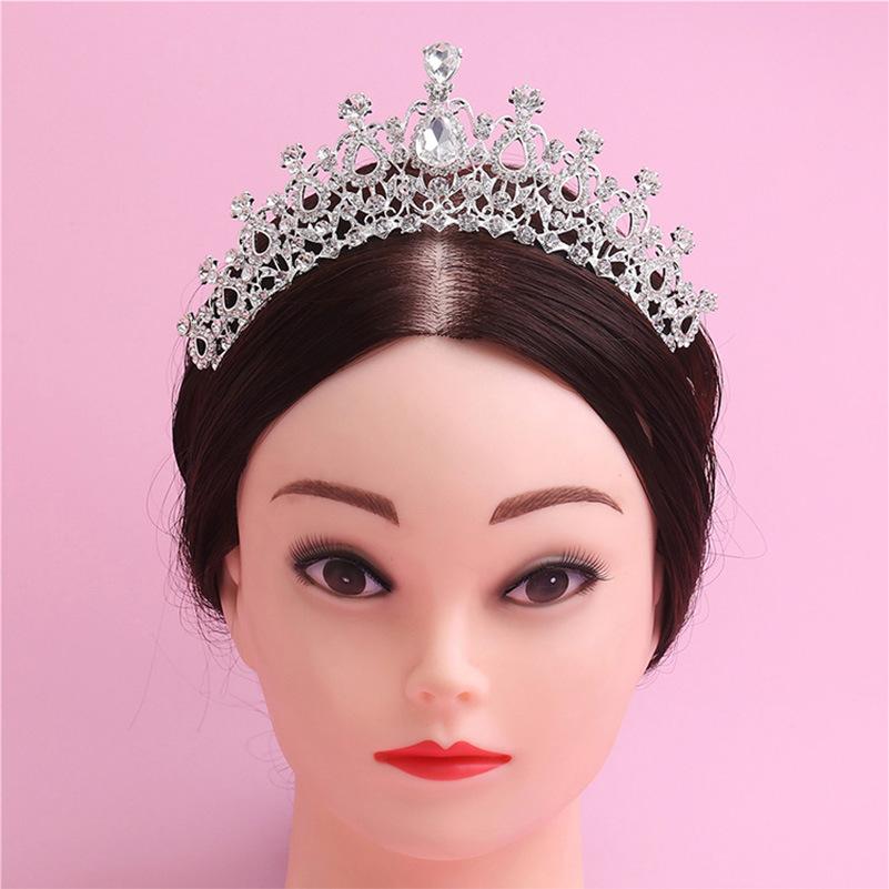 Bridal Jewelry Elegant Crown Women Stylish Headband Shimmer Rhinestone Crown