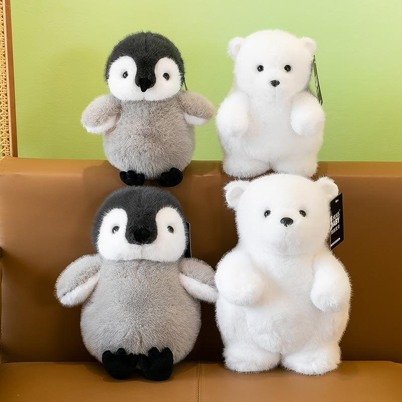 Cute Polar Series Doll Plush Toy Ocean Penguin Polar Bear Doll Children's Soothing Ragdoll Gift
