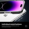 For iPhone 16E 16 Pro Plus Max Case Lens Military Drop Protection Crystal Anti-Fingerprint Non-Yellowing Cover Metal Buttons