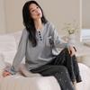 Pure Cotton Pajamas Women's Spring and Autumn Long-sleeved Trousers 1011 New Women's Korean Version Cotton Autumn Loungewear Set