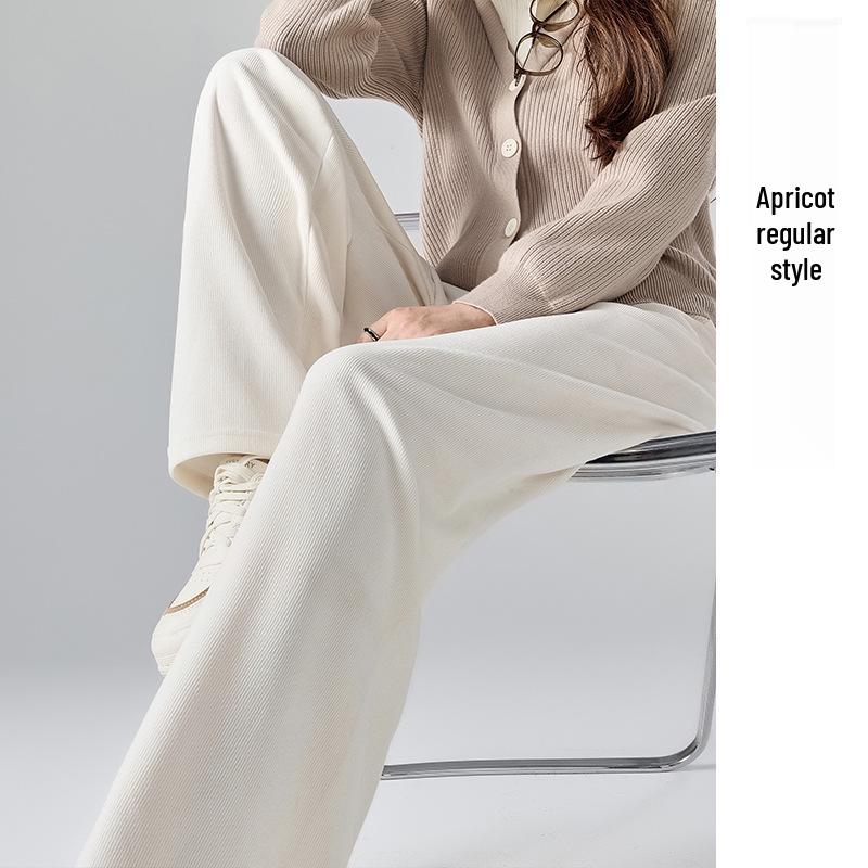 

New 2025 Autumn/Winter Fleece-Lined High-Waisted Maternity Pants With Adjustable Belly Support M