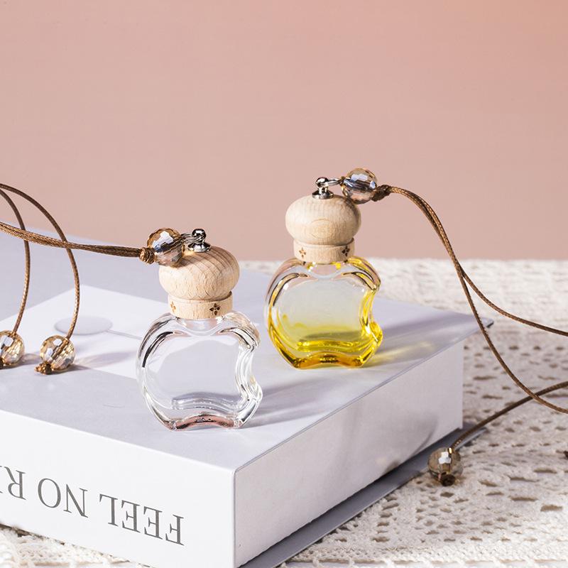 Car Hanging Perfume Glass Bottle - Air Freshener Ornament & Refillable Fragrance Pendant