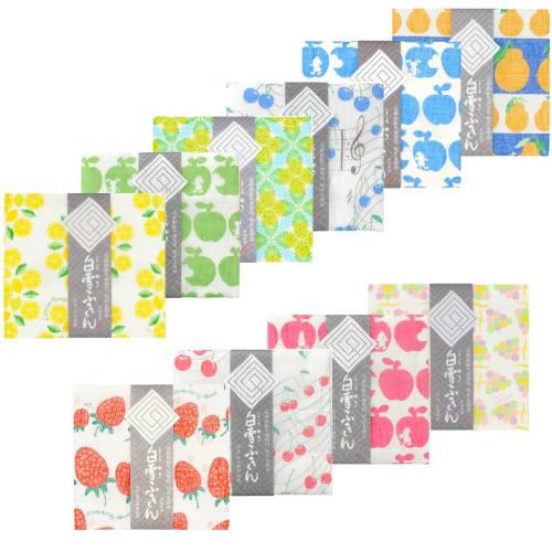 

Snow White Yuzen Dishcloths, Popular Fruit Pattern, 10-Piece Set / Bulk Purchase, Bleach Safe, Cotton/Rayon, Made in Japan, Approx. 30x40cm, Cute and