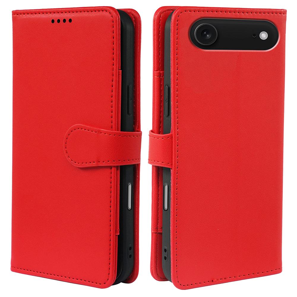 

For iPhone 17 Air Case with 9 Card Slots PU Leather Stand Phone Cover Red