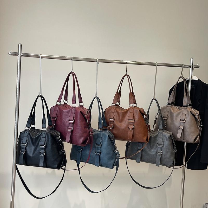 PU Leather Underarm Bag Retro Crossbody Bag with Adjustable Strap Tote Bags for Women