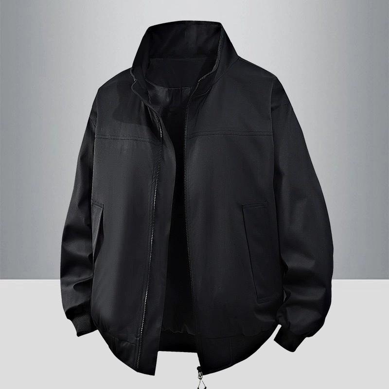 

Мужская куртка, повседневная и модная, с воротником-стойкой, куртка для занятий спортом на открытом воздухе, ветрозащитная куртка для альпинизма L чёрный