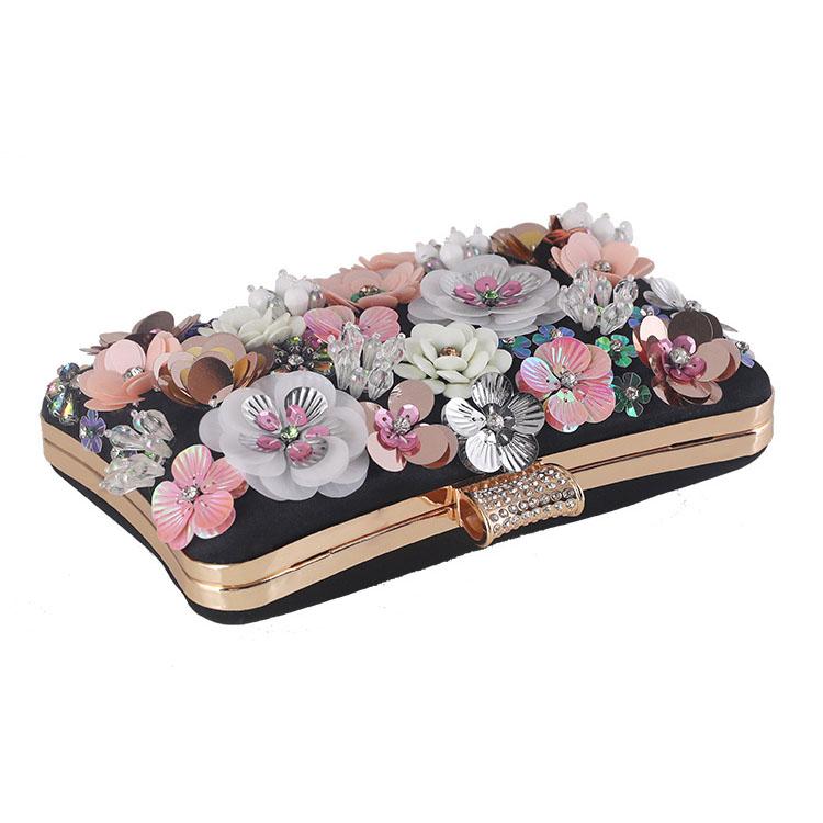 Blumen-Dinner-Tasche, europäische und amerikanische Mode, Damen-Handtasche, Clutch, Cheongsam-Kleid, Bankett-Abendtasche
