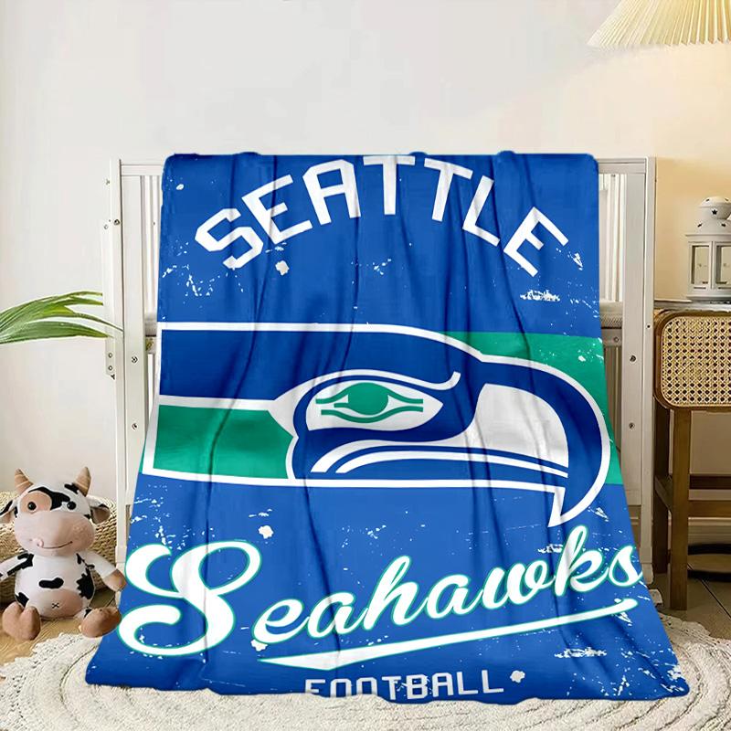 Seahawks Team Spirit Portable Blanket/Soft Blanket Bedding Blanket Suitable for Travel Camping Living Rooms Offices Sofas Fan Gifts