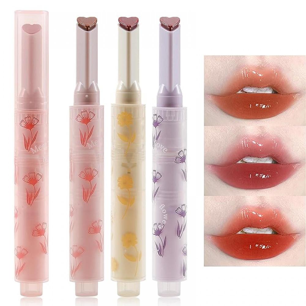 Jelly Lipstick, Tinted Glasting Melting Balm, Heart Shape Lip Gloss Lip Stain, Long Lasting Moisturising, High Pigmented
