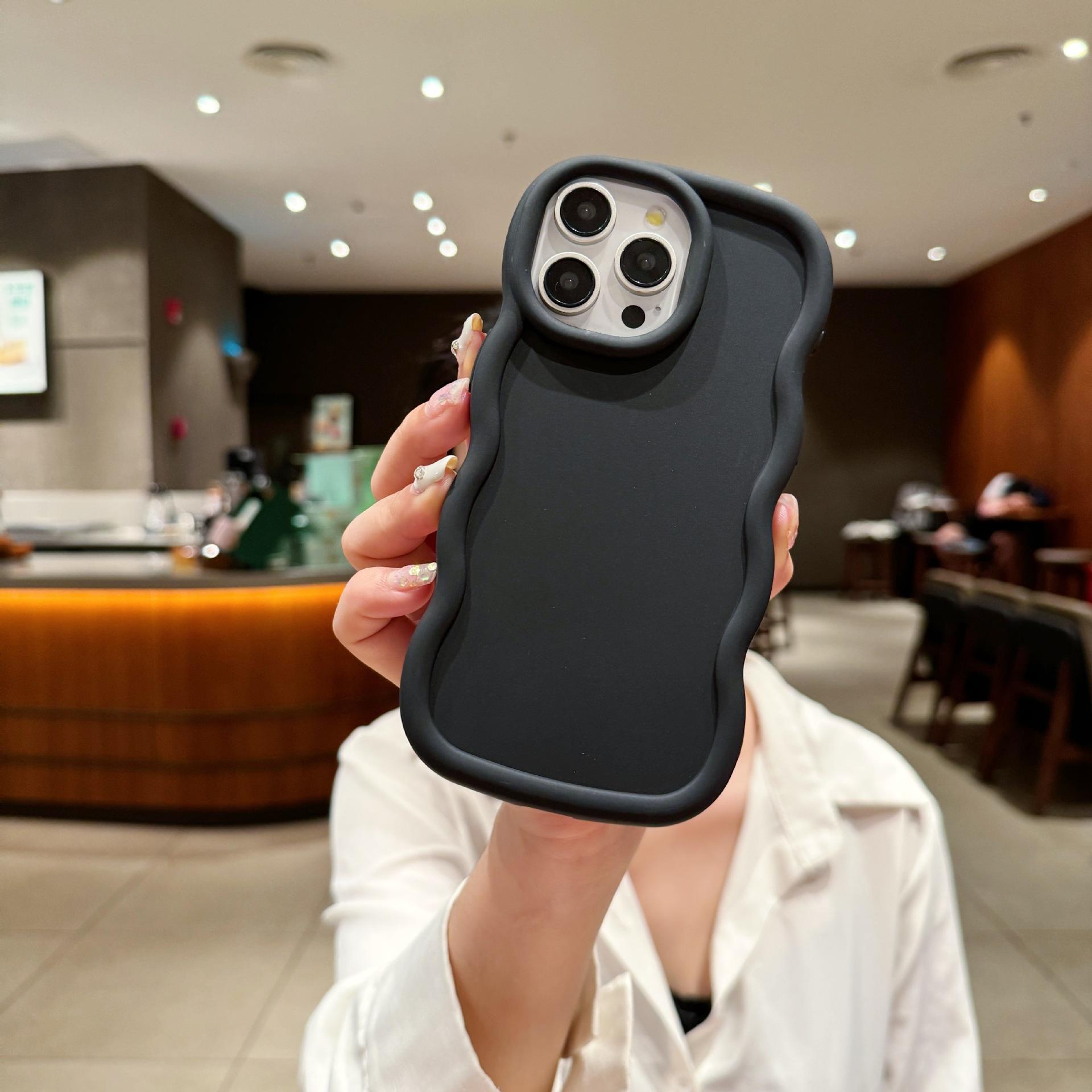 

Однотонный чехол Macaron для iPhone Huawei Honor Infinix Tecno, мягкий противоударный защитный чехол из силикона TPU iPhone X чёрный