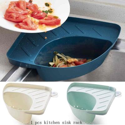 1Pcs Kitchen Sink Food Waste Rack Triangle Water Tank Trash Basket Drain Storage Basket