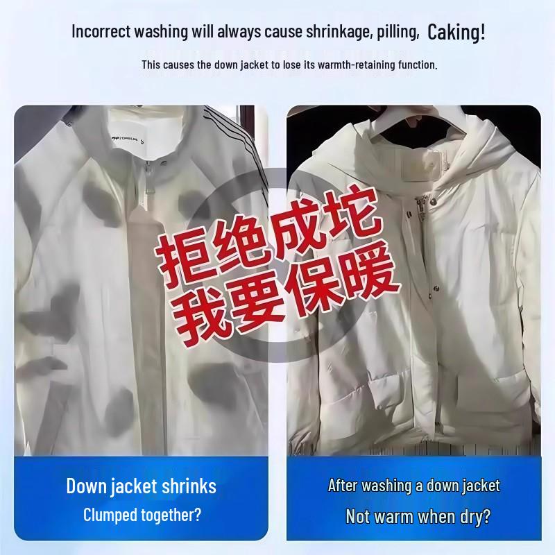 Winter Down Jacket Detergent - Stain and Oil Remover for Washing Machines