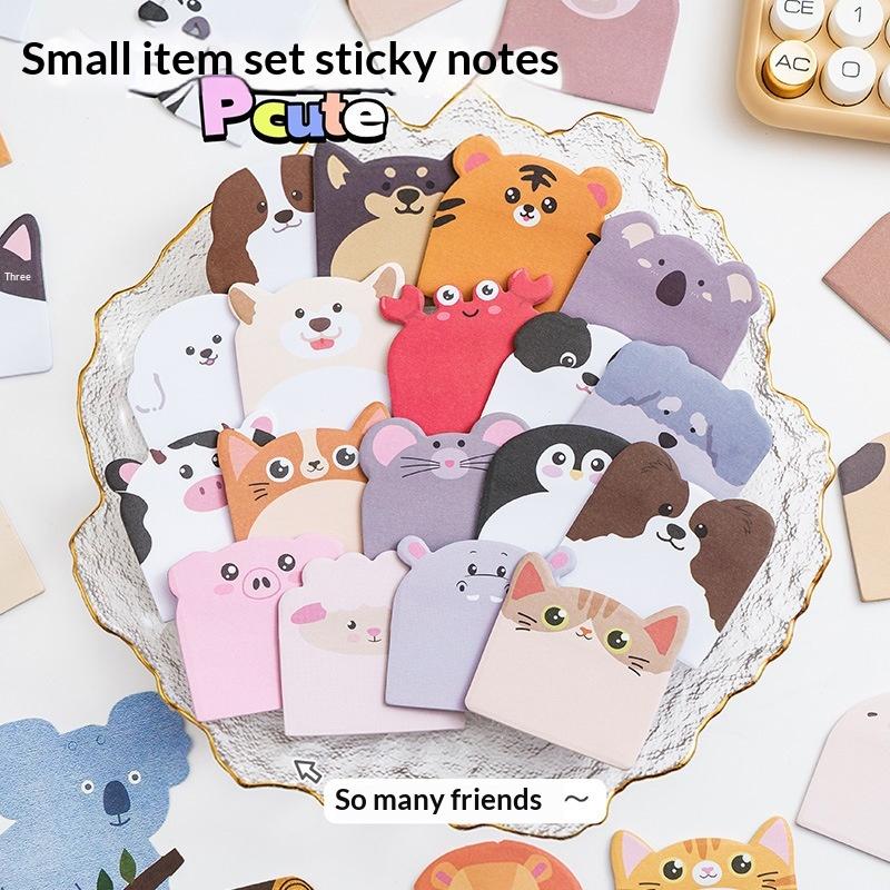240/960 Sheets Large Capacity Adhesive Animal Shaped Memo Pads Cartoon Cute And Interesting Animal Shaped Sticky Notes