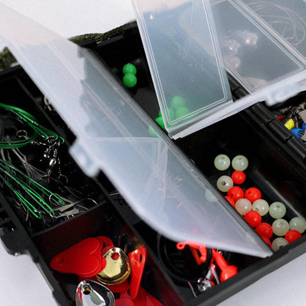 187pcs Fishing Accessories Kit Including Jig Hooks Sinker Weight Swivels Snaps Outdoor Fishing Accessories Set