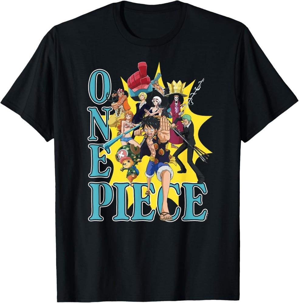 One Piece Anime Group Photo Burst Character Collage T-Shirt Unisex T-Shirt XXL