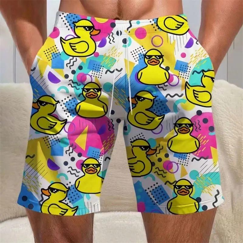 Summer Men's 3D Printed Beach Shorts Fashion Versatile Trend Breathable Casual Vacation Style