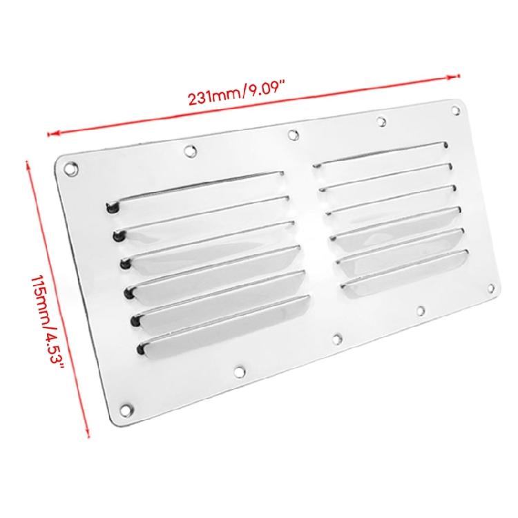 Replacement Air Venting Panel Stainless Steel Rectangular Louvered Vent Grille