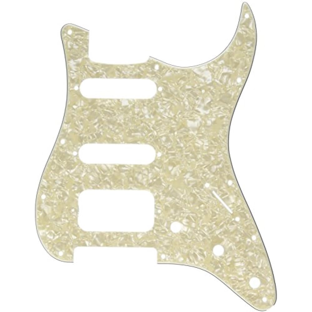 Fender 11-HOLE MODERN-STYLE STRATOCASTER® H/S/S Pickguard, Aged White Moto