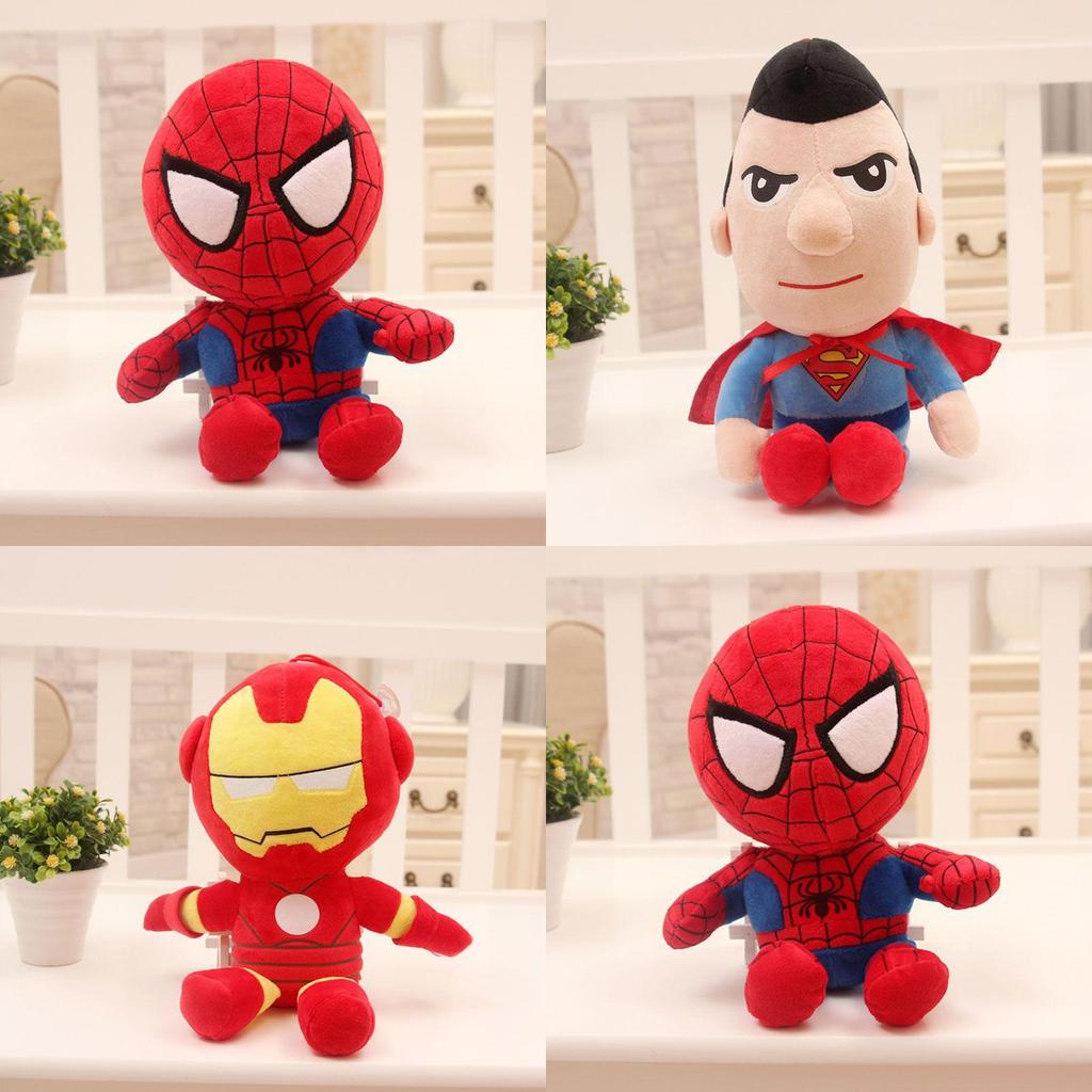 Colorful Avengers Plush Toy Collection With Spiderman Captain America Ironman Design