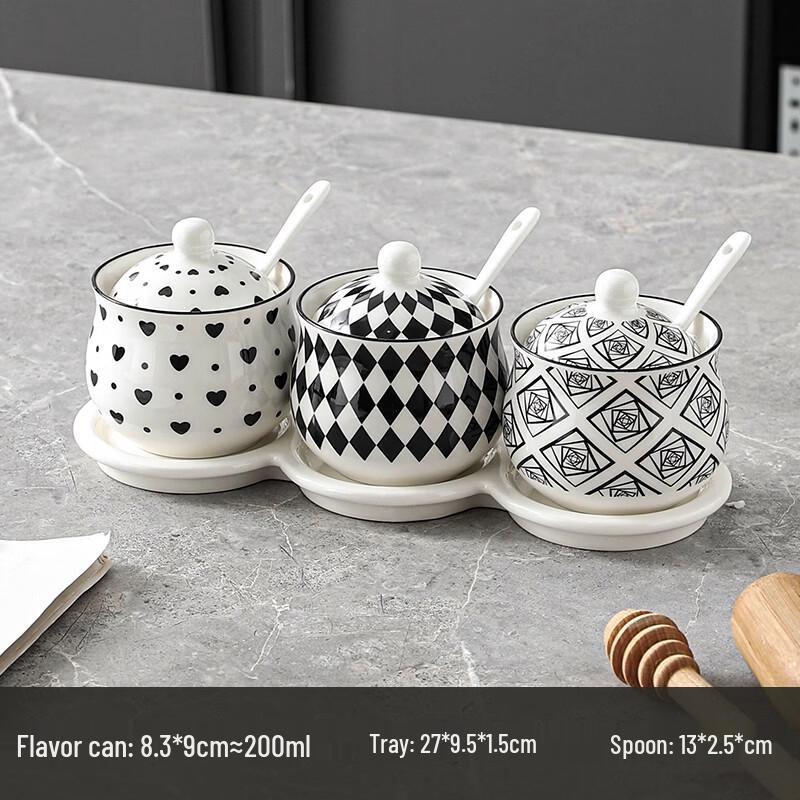 Ceramic Condiment Jar Set