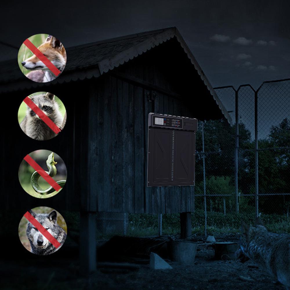 Extra Long Battery Life Solar Chicken Coop Door with Remote Control & Timer - Aluminum Alloy Construction