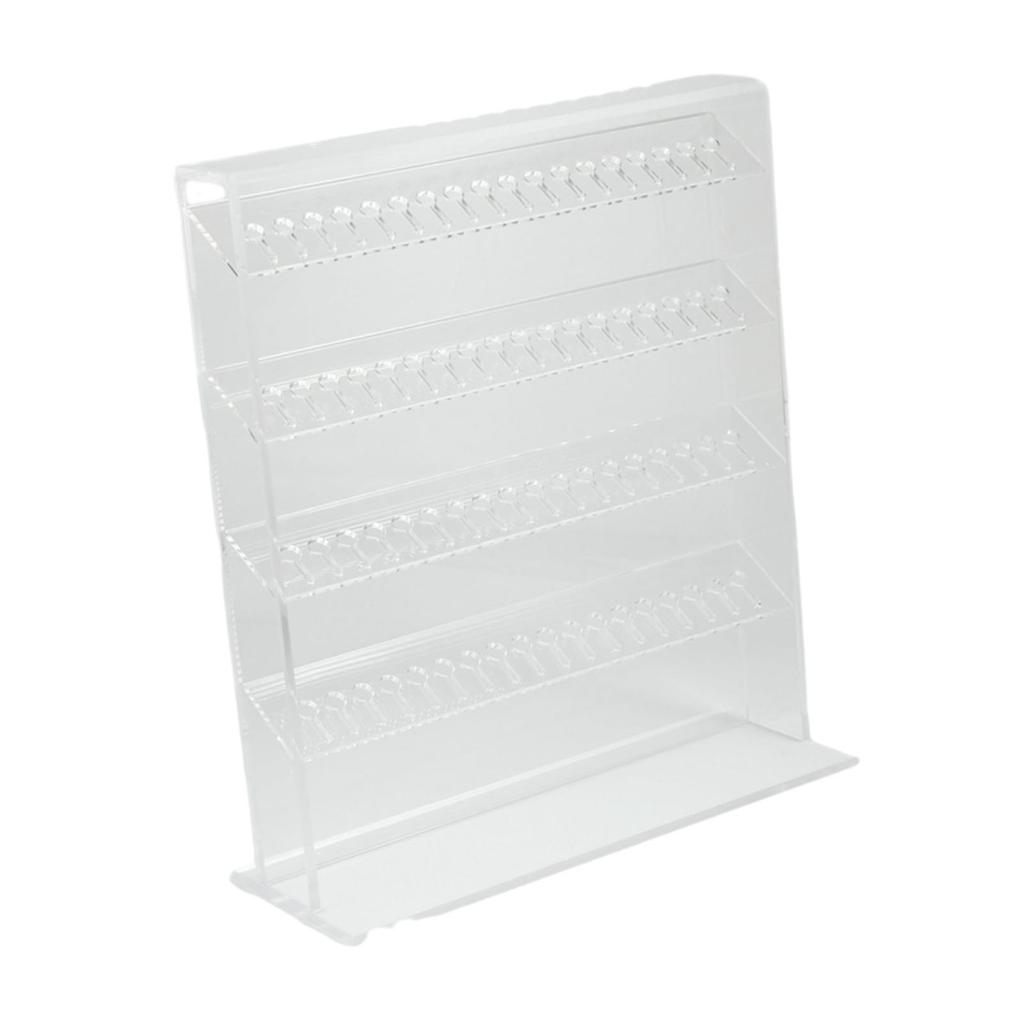 Acrylic Jewelry Storage Tray Rack Show Stand 4 Tiers Display Shelf Organizer Risers for