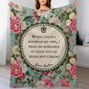 Jane Austen Library Quote, Literary, Bookish, Book Lover, Vintage Floral Flowers Throw Blanket Giant Sofa Single Blankets