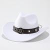 New Men's and Women's Ethnic Woolen Hair, Western Cowboy Hat, Jazz Hat, Big Edge Sunshade Top Hat