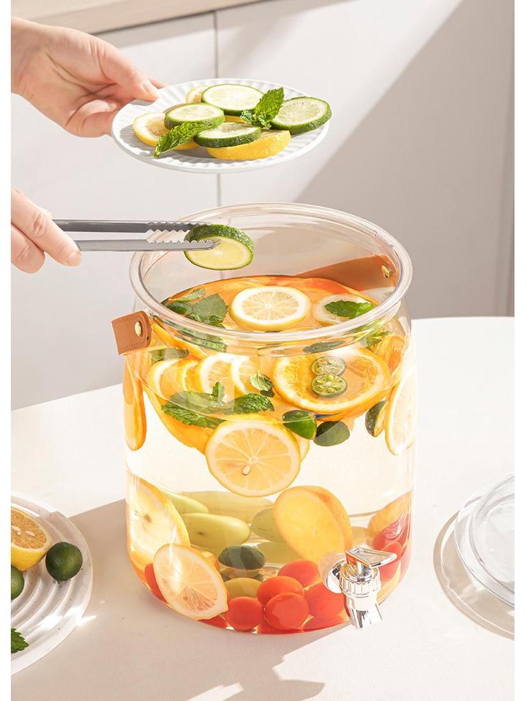 Large Capacity Beverage Dispenser with Faucet for Tea, Juice, or Soda - New Spring Product.