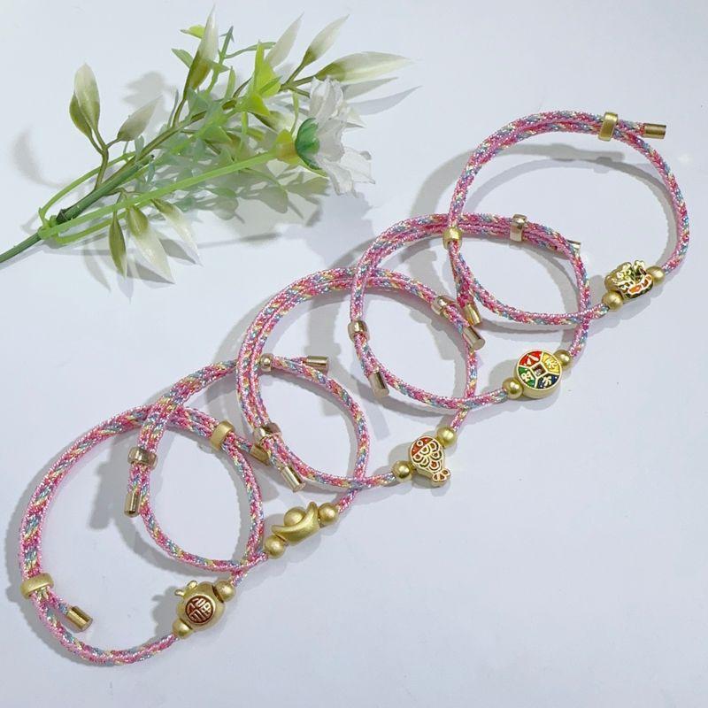 

Праздник Драконьих Лодок Красочный Браслет-Тыква с Драконьей Лодкой Ручной Работы Красочный Праздник Драконьих Лодок Новинка Регулируемый Браслет Цепочка на Запястье No. 16 randomly mixed 5 pieces