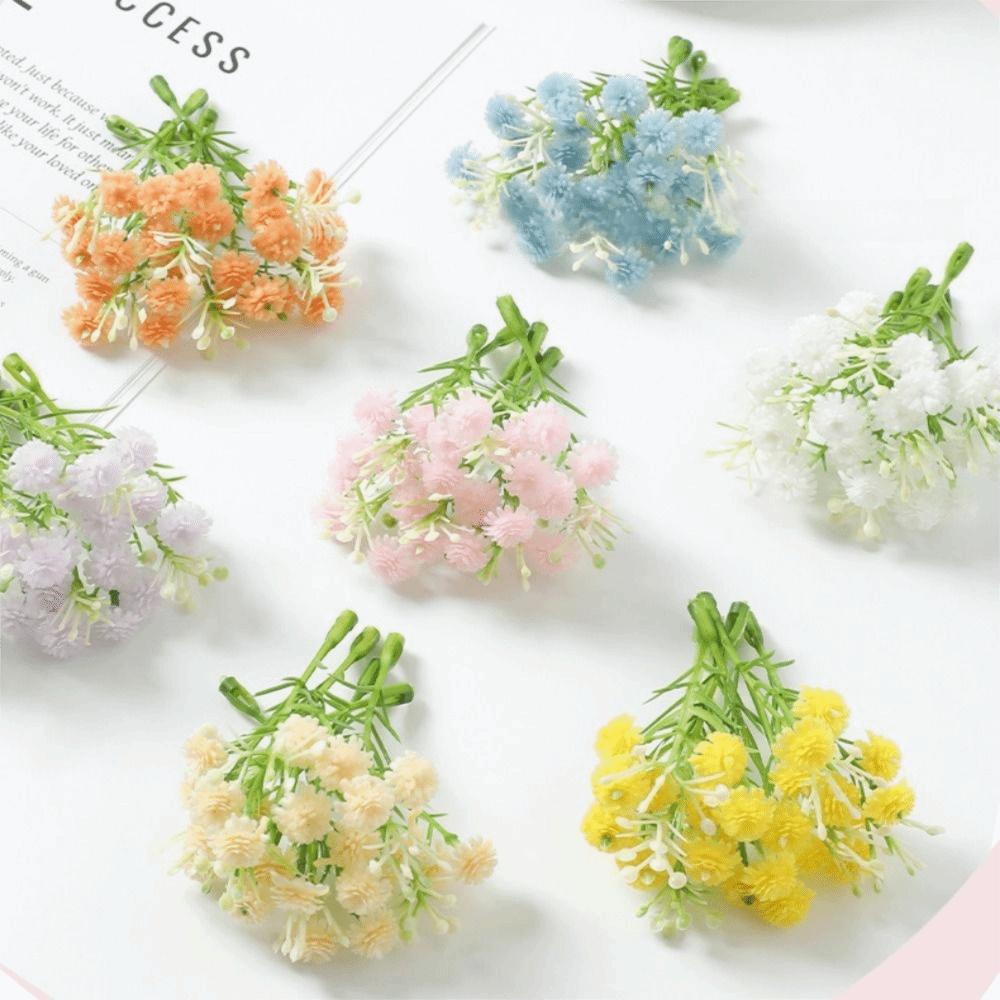 50PCS Multicolor Artificial Gypsophila Flowers Flower Heads Fake Flower Heads Party Supplies